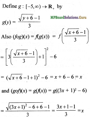 MP Board Class 12th Maths Solutions Chapter 1 Relations and Functions Ex 1.3 6