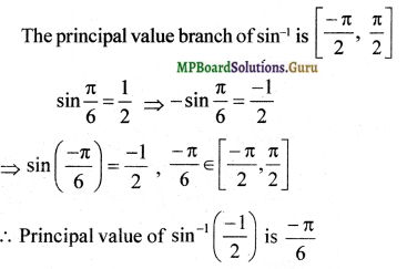 MP Board Class 12th Maths Solutions Chapter 2 Inverse Trigonometric Functions Ex 2.1 1