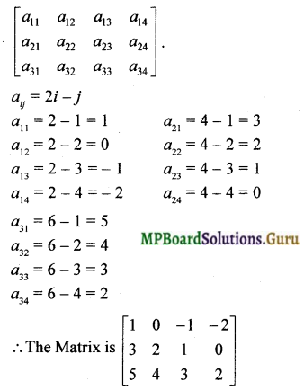 MP Board Class 12th Maths Solutions Chapter 3 Matrices Ex 3.1 3