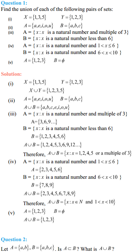 MP Board Class 11th Maths Solutions Chapter 1 Sets Ex 1.4 1