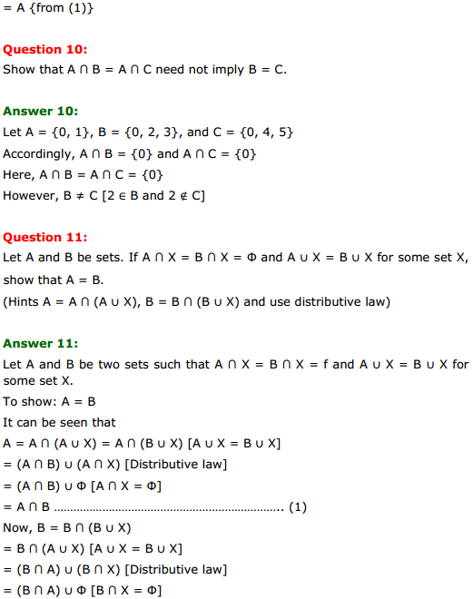 MP Board Class 11th Maths Solutions Chapter 1 Sets Miscellaneous Exercise 9