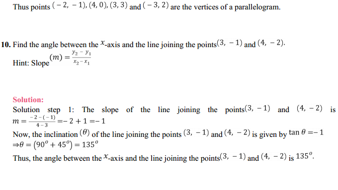 MP Board Class 11th Maths Solutions Chapter 10 Straight Lines 10.1 10