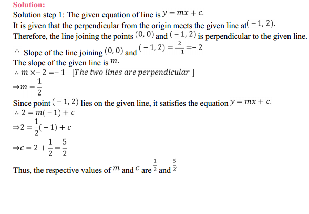 MP Board Class 11th Maths Solutions Chapter 10 Straight Lines 10.3 18