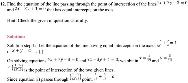 MP Board Class 11th Maths Solutions Chapter 10 Straight Lines Miscellaneous Exercise 15