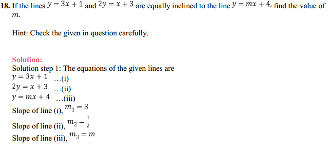 MP Board Class 11th Maths Solutions Chapter 10 Straight Lines Miscellaneous Exercise 23