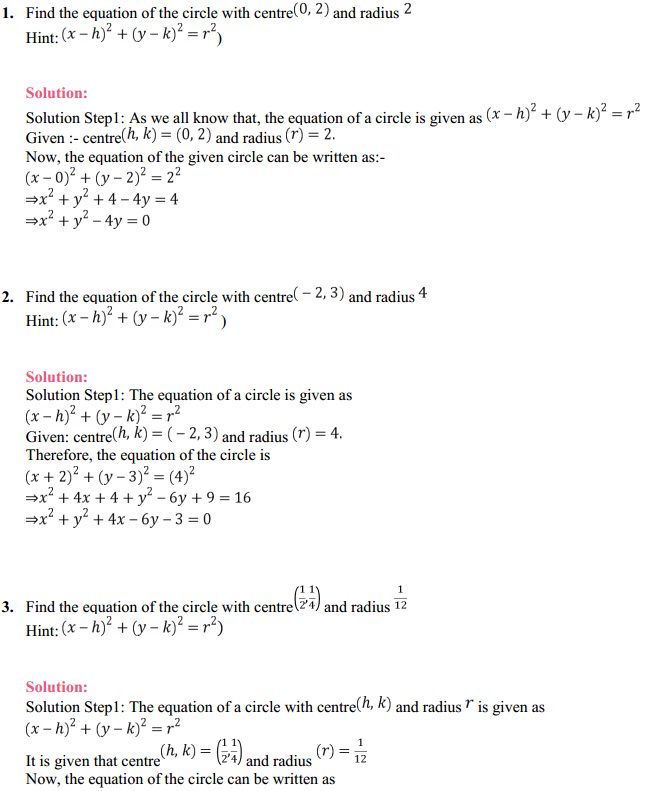 MP Board Class 11th Maths Solutions Chapter 11 Conic Sections Ex 11.1 1