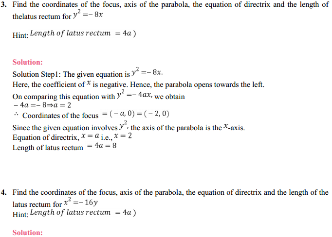 MP Board Class 11th Maths Solutions Chapter 11 Conic Sections Ex 11.2 3