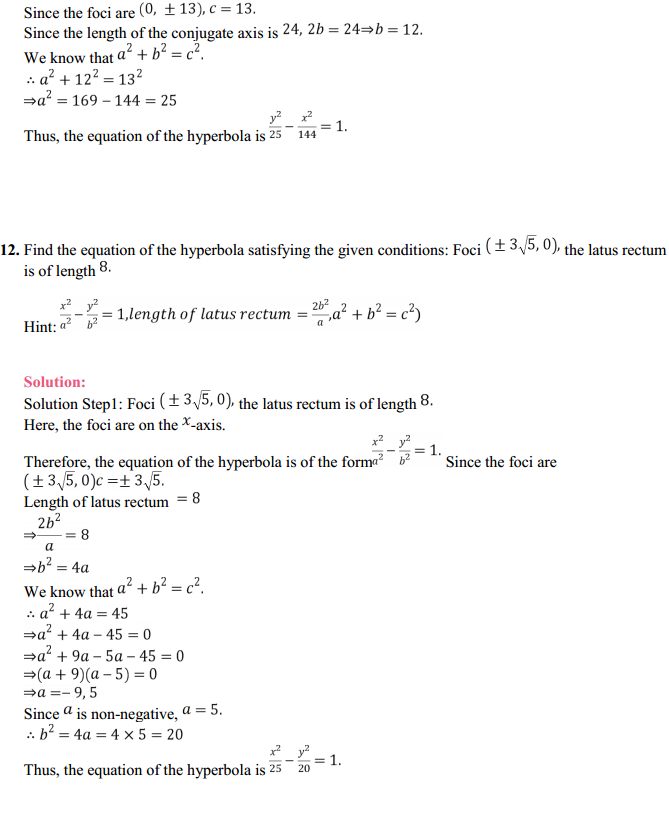 MP Board Class 11th Maths Solutions Chapter 11 Conic Sections Ex 11.4 10