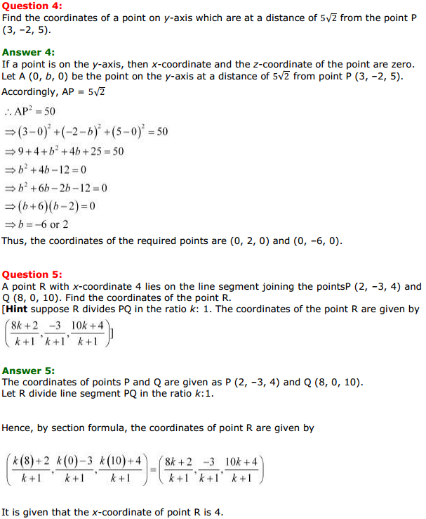 MP Board Class 11th Maths Solutions Chapter 12 Introduction to three Dimensional Geometry Miscellaneous Exercise 4