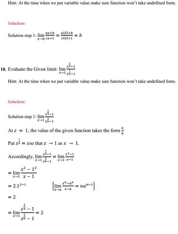 MP Board Class 11th Maths Solutions Chapter 13 Limits and Derivatives Ex 13.1 6
