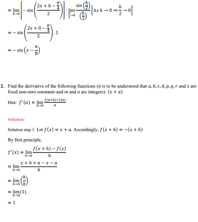 MP Board Class 11th Maths Solutions Chapter 13 Limits and Derivatives Miscellaneous Exercise 5