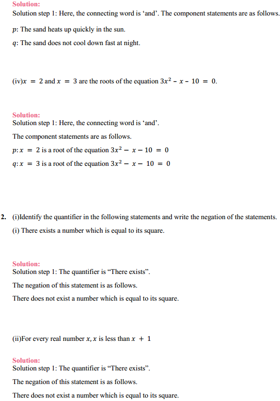 MP Board Class 11th Maths Solutions Chapter 14 Mathematical Reasoning Ex 14.3 2