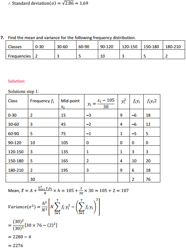 MP Board Class 11th Maths Solutions Chapter 15 Statistics Ex 15.2 10