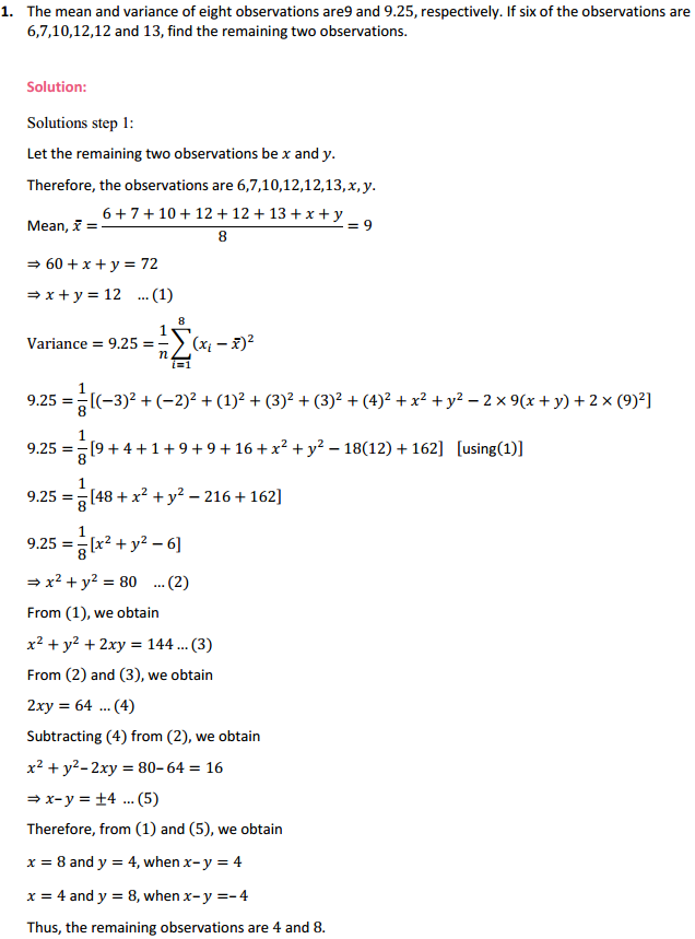 MP Board Class 11th Maths Solutions Chapter 15 Statistics Miscellaneous Exercise 1