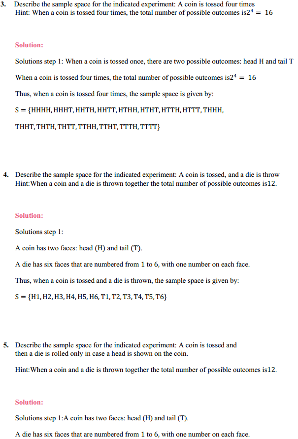 MP Board Class 11th Maths Solutions Chapter 16 Probability Ex 16.1 2