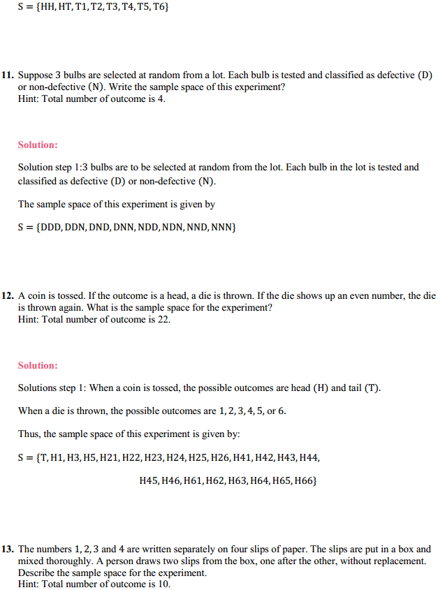 MP Board Class 11th Maths Solutions Chapter 16 Probability Ex 16.1 5