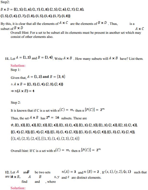 MP Board Class 11th Maths Solutions Chapter 2 Relations and Functions Ex 2.1 6