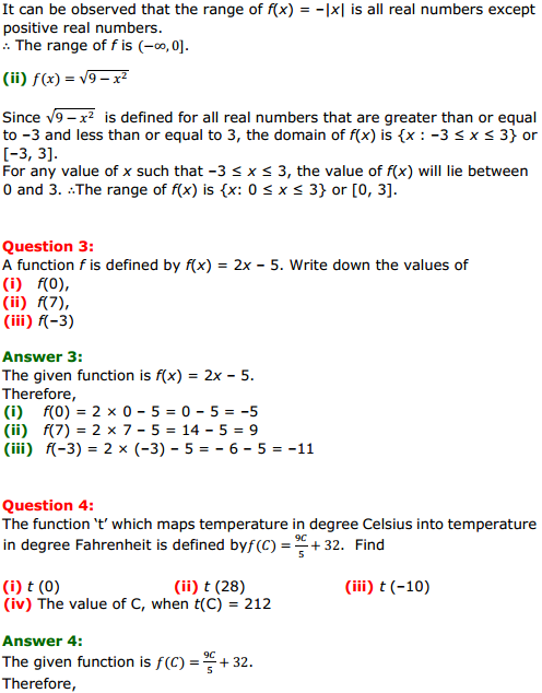 MP Board Class 11th Maths Solutions Chapter 2 Relations and Functions Ex 2.3 2