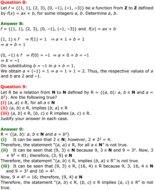 MP Board Class 11th Maths Solutions Chapter 2 Relations and Functions Miscellaneous Exercise 5