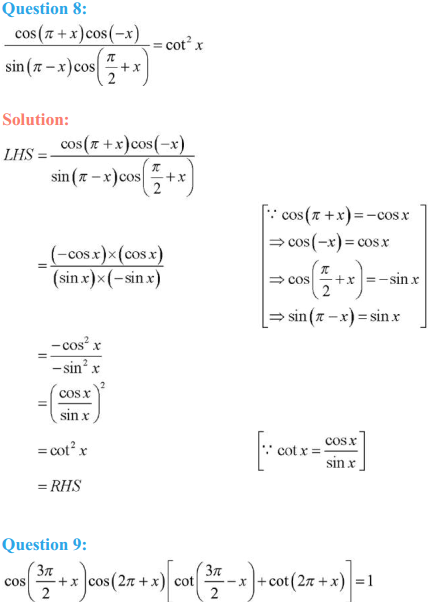 MP Board Class 11th Maths Solutions Chapter 3 Trigonometric Functions Ex 3.3 6