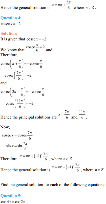 MP Board Class 11th Maths Solutions Chapter 3 Trigonometric Functions Ex 3.4 4