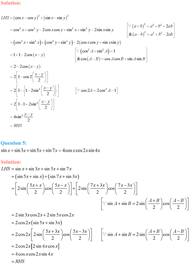 MP Board Class 11th Maths Solutions Chapter 3 Trigonometric Functions Miscellaneous Exercise 3