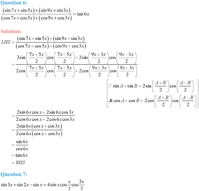 MP Board Class 11th Maths Solutions Chapter 3 Trigonometric Functions Miscellaneous Exercise 4