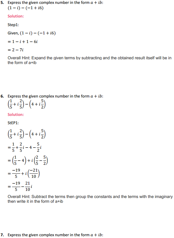 MP Board Class 11th Maths Solutions Chapter 5 Complex Numbers and Quadratic Equations Ex 5.1 3