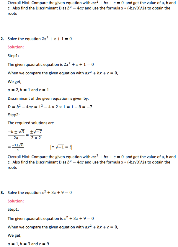 MP Board Class 11th Maths Solutions Chapter 5 Complex Numbers and Quadratic Equations Ex 5.3 2