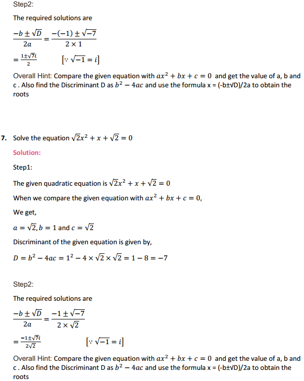 MP Board Class 11th Maths Solutions Chapter 5 Complex Numbers and Quadratic Equations Ex 5.3 5