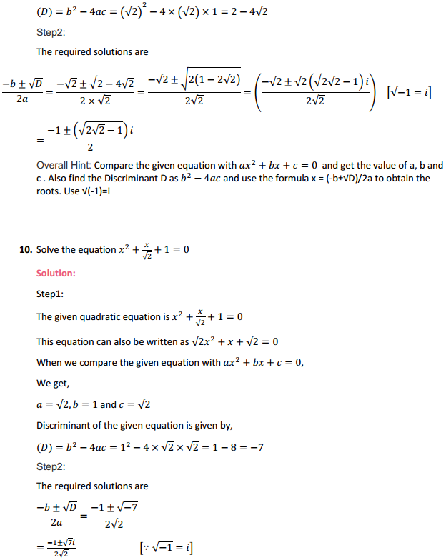MP Board Class 11th Maths Solutions Chapter 5 Complex Numbers and Quadratic Equations Ex 5.3 6