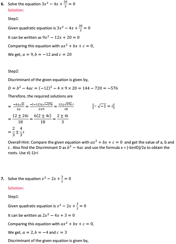 MP Board Class 11th Maths Solutions Chapter 5 Complex Numbers and Quadratic Equations Miscellaneous Exercise 7
