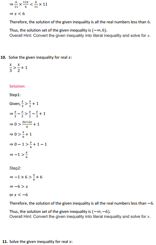 MP Board Class 11th Maths Solutions Chapter 6 Linear Inequalities Ex 6.1 7