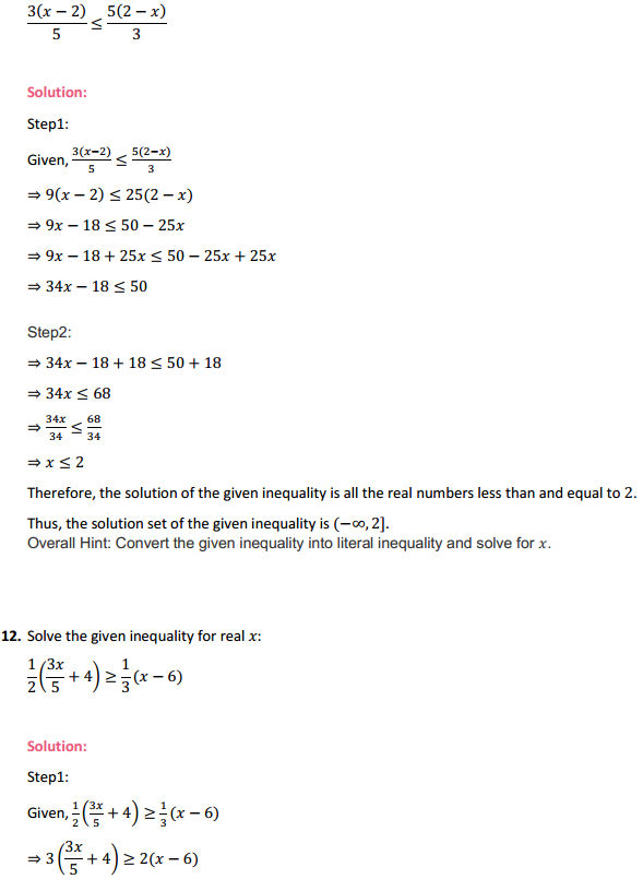 MP Board Class 11th Maths Solutions Chapter 6 Linear Inequalities Ex 6.1 8