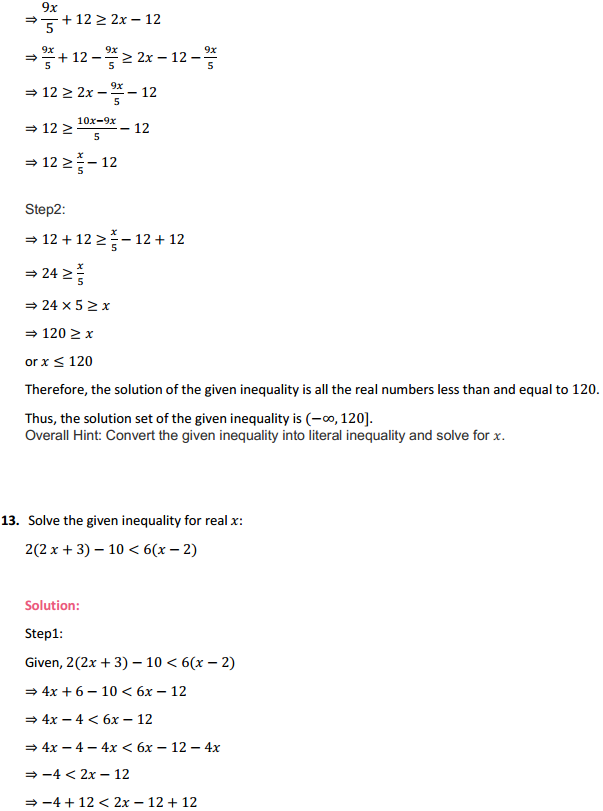 MP Board Class 11th Maths Solutions Chapter 6 Linear Inequalities Ex 6.1 9