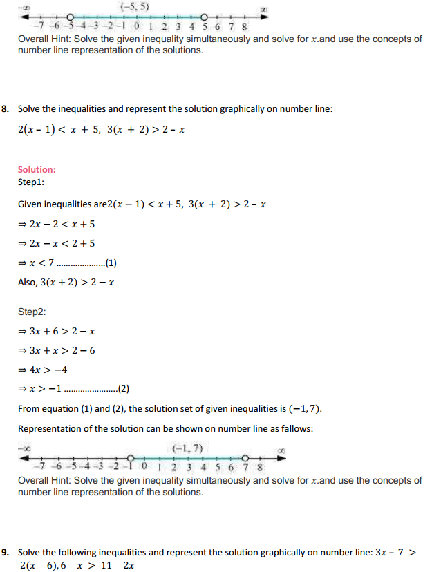 MP Board Class 11th Maths Solutions Chapter 6 Linear Inequalities Miscellaneous Exercise 5