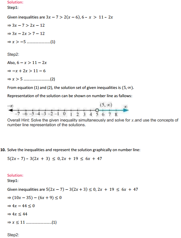 MP Board Class 11th Maths Solutions Chapter 6 Linear Inequalities Miscellaneous Exercise 6