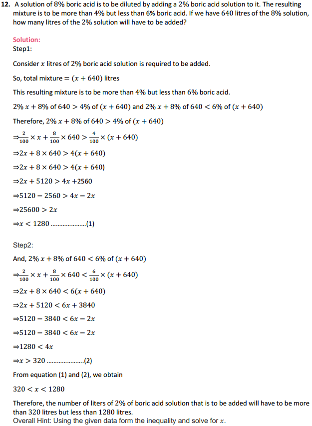 MP Board Class 11th Maths Solutions Chapter 6 Linear Inequalities Miscellaneous Exercise 8