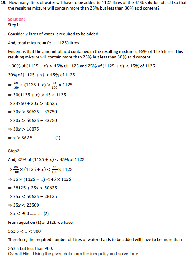 MP Board Class 11th Maths Solutions Chapter 6 Linear Inequalities Miscellaneous Exercise 9
