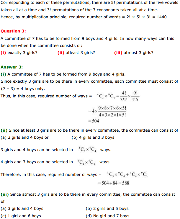 MP Board Class 11th Maths Solutions Chapter 7 Permutations and Combinations Miscellaneous Exercise 2