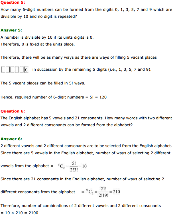 MP Board Class 11th Maths Solutions Chapter 7 Permutations and Combinations Miscellaneous Exercise 4
