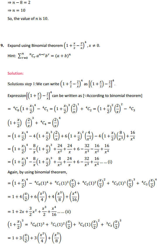 MP Board Class 11th Maths Solutions Chapter 8 Binomial Theorem Miscellaneous Exercise 8