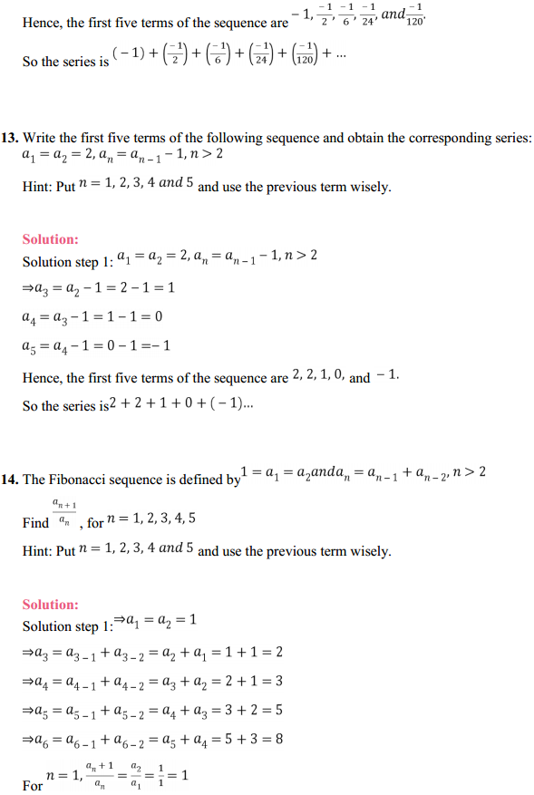 MP Board Class 11th Maths Solutions Chapter 9 Sequences and Series Ex 9.1 10