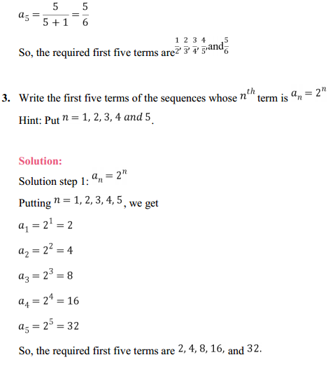 MP Board Class 11th Maths Solutions Chapter 9 Sequences and Series Ex 9.1 2
