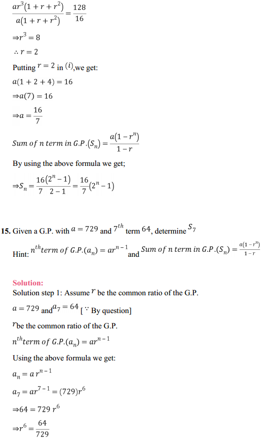 MP Board Class 11th Maths Solutions Chapter 9 Sequences and Series Ex 9.3 16
