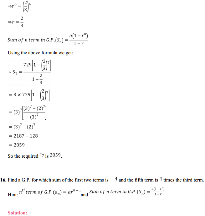 MP Board Class 11th Maths Solutions Chapter 9 Sequences and Series Ex 9.3 17