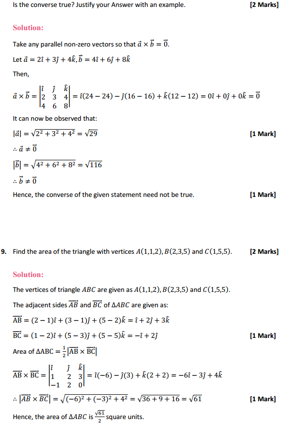 MP Board Class 12th Maths Solutions Chapter 10 Vector Algebra Ex 10.4 6