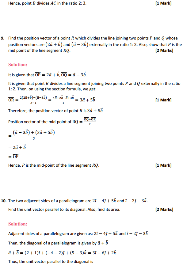 MP Board Class 12th Maths Solutions Chapter 10 Vector Algebra Miscellaneous Exercise 6