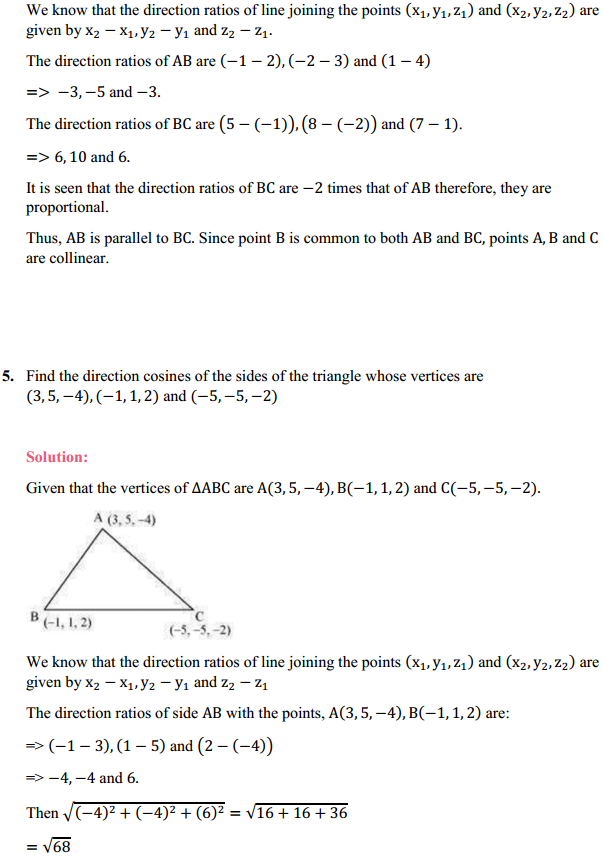 MP Board Class 12th Maths Solutions Chapter 11 Three Dimensional Geometry Ex 11.1 3