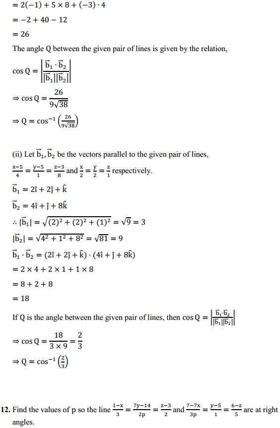 MP Board Class 12th Maths Solutions Chapter 11 Three Dimensional Geometry Ex 11.2 10